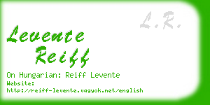 levente reiff business card